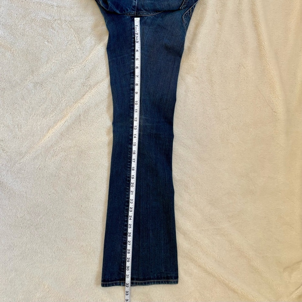 Red Engine Dark Blue Flare Jeans - Picture 8 of 9